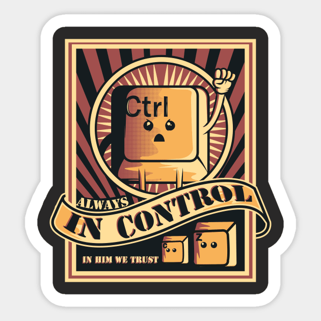 In Ctrl Sticker by Piercek25